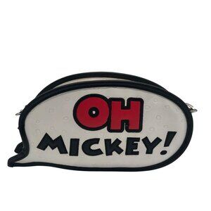 Oh My Disney White And Black Trim Speech Bubble Crossbody Bag